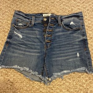 Mudd Jean shorts, size 7, medium to dark wash